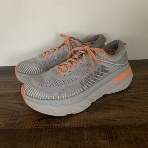 Hoka One One Women’s 8.5 Bondi 7 Running Shoes Sneaker Harbor Mist Shark Skin